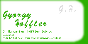 gyorgy hoffler business card